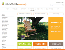 Tablet Screenshot of klassiskmobelsalg.dk